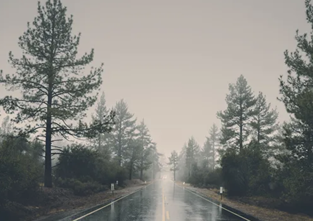 Road with rain