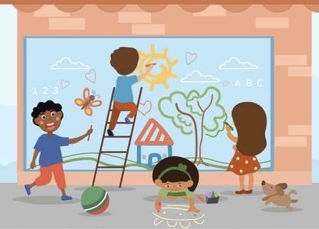 student painting clip art 