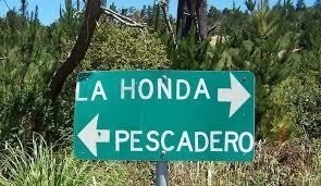 La Honda and Pescadero sign