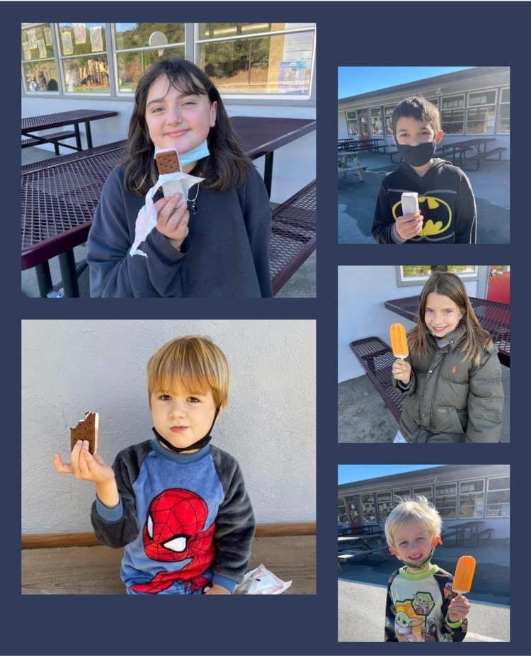 Students with ice cream treats 