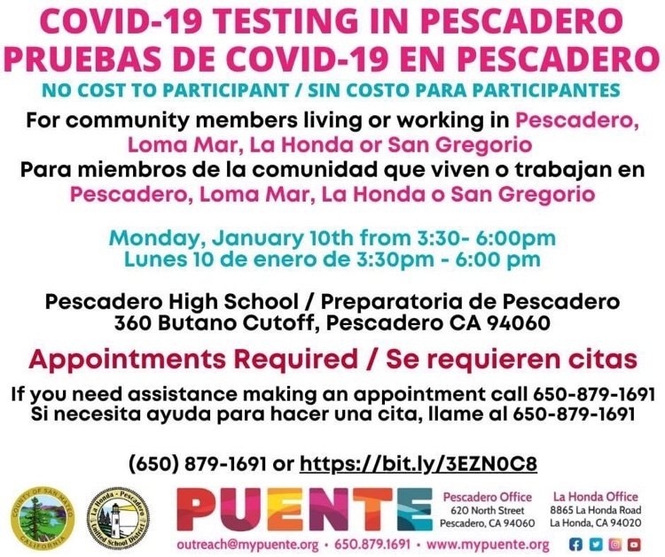 COVID testing flyer