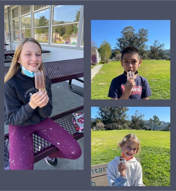 students with ice cream treats 