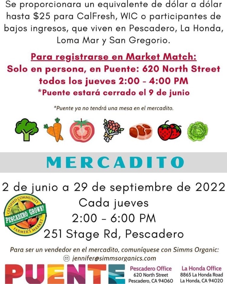 Farmers Market flyer (Spanish)