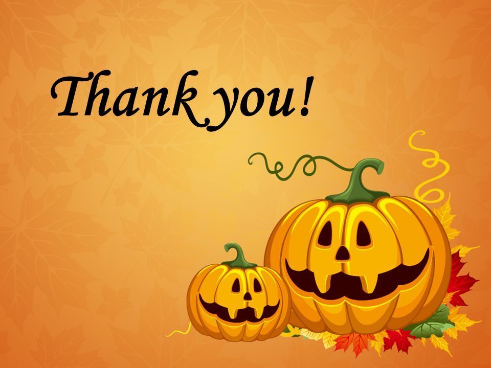 Thank you with pumpkins